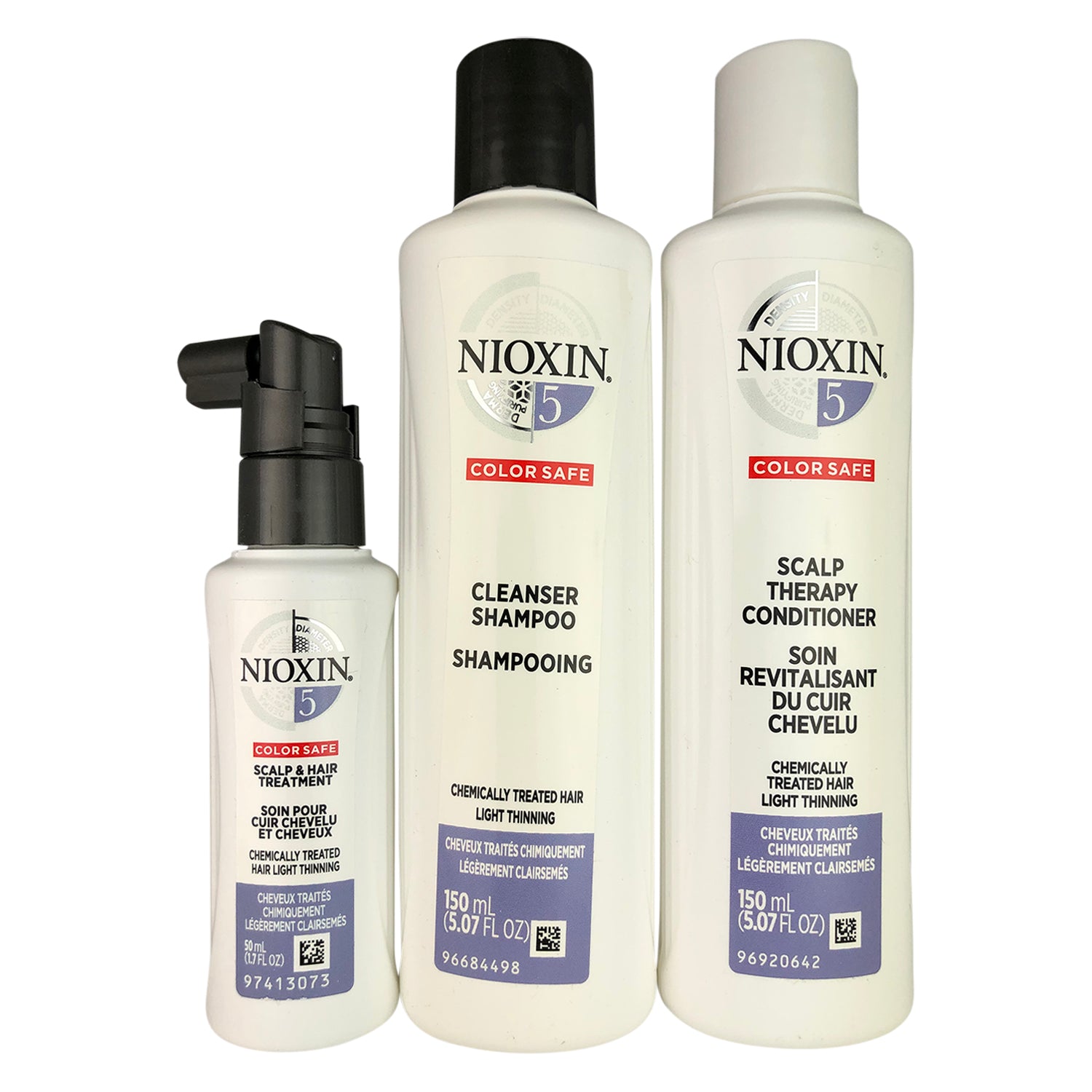 Nioxin System 5 Trial Kit (Cleanser Shampoo, Scalp Therapy Conditioner, Scalp & Hair Treatment)